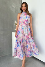 Load image into Gallery viewer, Rowan Halter Multi Water Colour Print Dress