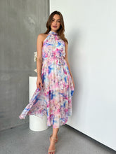 Load image into Gallery viewer, Rowan Halter Multi Water Colour Print Dress