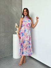 Load image into Gallery viewer, Rowan Halter Multi Water Colour Print Dress