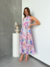 Load image into Gallery viewer, Rowan Halter Multi Water Colour Print Dress