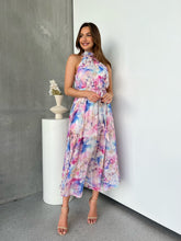Load image into Gallery viewer, Rowan Halter Multi Water Colour Print Dress