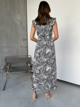 Load image into Gallery viewer, Trissa Navy/White Floral Print Dress