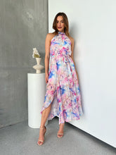 Load image into Gallery viewer, Rowan Halter Multi Water Colour Print Dress
