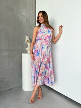 Load image into Gallery viewer, Rowan Halter Multi Water Colour Print Dress