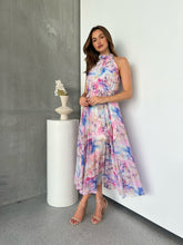 Load image into Gallery viewer, Rowan Halter Multi Water Colour Print Dress