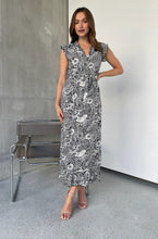 Load image into Gallery viewer, Trissa Navy/White Floral Print Dress