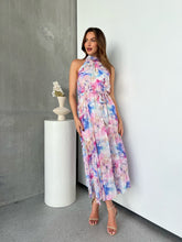 Load image into Gallery viewer, Rowan Halter Multi Water Colour Print Dress