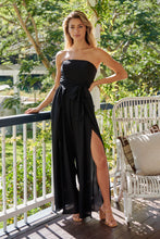 Load image into Gallery viewer, Arlet Strapless Black Strapless Jumpsuit