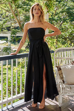 Load image into Gallery viewer, Arlet Strapless Black Strapless Jumpsuit