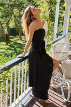 Load image into Gallery viewer, Arlet Strapless Black Strapless Jumpsuit