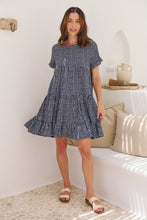 Load image into Gallery viewer, Cely Navy/White Printed Smock Dress