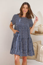 Load image into Gallery viewer, Cely Navy/White Printed Smock Dress