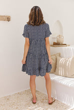Load image into Gallery viewer, Cely Navy/White Printed Smock Dress
