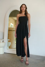 Load image into Gallery viewer, Arlet Strapless Black Strapless Jumpsuit