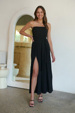 Load image into Gallery viewer, Arlet Strapless Black Strapless Jumpsuit