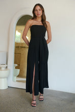 Load image into Gallery viewer, Arlet Strapless Black Strapless Jumpsuit