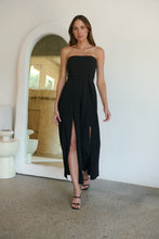 Load image into Gallery viewer, Arlet Strapless Black Strapless Jumpsuit