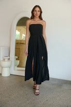 Load image into Gallery viewer, Arlet Strapless Black Strapless Jumpsuit