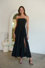 Load image into Gallery viewer, Arlet Strapless Black Strapless Jumpsuit