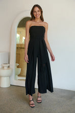 Load image into Gallery viewer, Arlet Strapless Black Strapless Jumpsuit