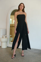 Load image into Gallery viewer, Arlet Strapless Black Strapless Jumpsuit