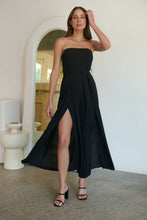 Load image into Gallery viewer, Arlet Strapless Black Strapless Jumpsuit