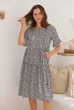 Load image into Gallery viewer, Thea White/Black Spot Print Pocketed Smock