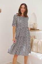Load image into Gallery viewer, Thea White/Black Spot Print Pocketed Smock
