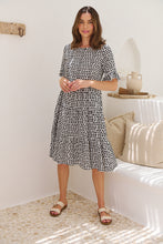 Load image into Gallery viewer, Thea White/Black Spot Print Pocketed Smock