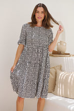Load image into Gallery viewer, Thea White/Black Spot Print Pocketed Smock