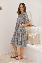 Load image into Gallery viewer, Thea White/Black Spot Print Pocketed Smock