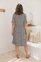 Load image into Gallery viewer, Thea White/Black Spot Print Pocketed Smock
