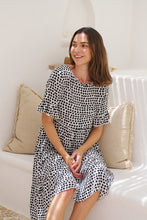 Load image into Gallery viewer, Thea White/Black Spot Print Pocketed Smock