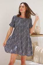 Load image into Gallery viewer, Dulcie Navy/White Tierred Summer Smock Dress