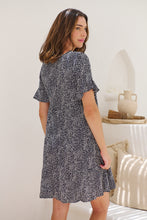 Load image into Gallery viewer, Dulcie Navy/White Tierred Summer Smock Dress