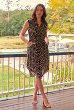 Load image into Gallery viewer, Alma Black/Cream Zip Front Dress