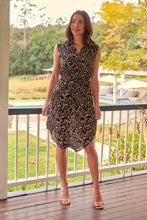 Load image into Gallery viewer, Alma Black/Cream Zip Front Dress