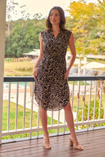 Load image into Gallery viewer, Alma Black/Cream Zip Front Dress