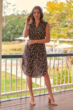 Load image into Gallery viewer, Alma Black/Cream Zip Front Dress