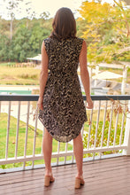 Load image into Gallery viewer, Alma Black/Cream Zip Front Dress