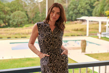 Load image into Gallery viewer, Alma Black/Cream Zip Front Dress