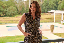 Load image into Gallery viewer, Alma Black/Cream Zip Front Dress