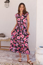 Load image into Gallery viewer, Trissa Navy/Pink Floral Print Dress