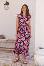 Load image into Gallery viewer, Trissa Navy/Pink Floral Print Dress