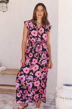 Load image into Gallery viewer, Trissa Navy/Pink Floral Print Dress