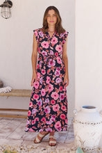 Load image into Gallery viewer, Trissa Navy/Pink Floral Print Dress