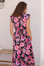 Load image into Gallery viewer, Trissa Navy/Pink Floral Print Dress