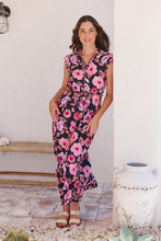Load image into Gallery viewer, Trissa Navy/Pink Floral Print Dress