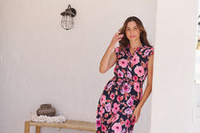 Load image into Gallery viewer, Trissa Navy/Pink Floral Print Dress
