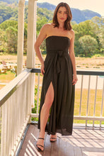 Load image into Gallery viewer, Arlet Strapless Black Strapless Jumpsuit